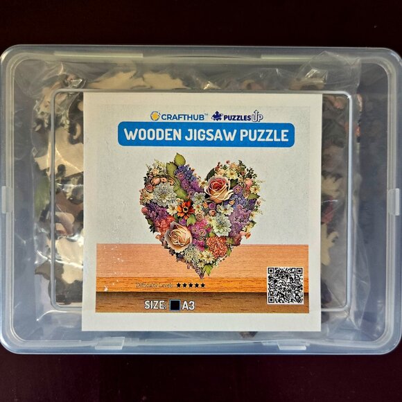 Blooming Heart wooden jigsaw puzzle - Picture 4 of 4